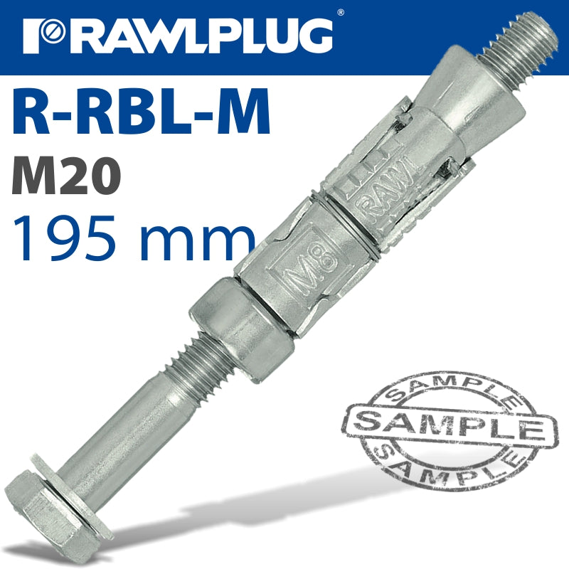 rawlplug-rawlbolt-m20x195x60mm-x10-box-(32mm-hole)-raw-r-rbl-m20-60w-1