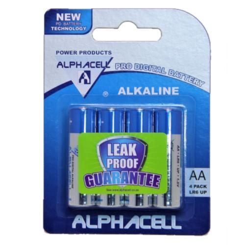 Alphacell Alkaline Pro Digital Battery - Size AA 4pc