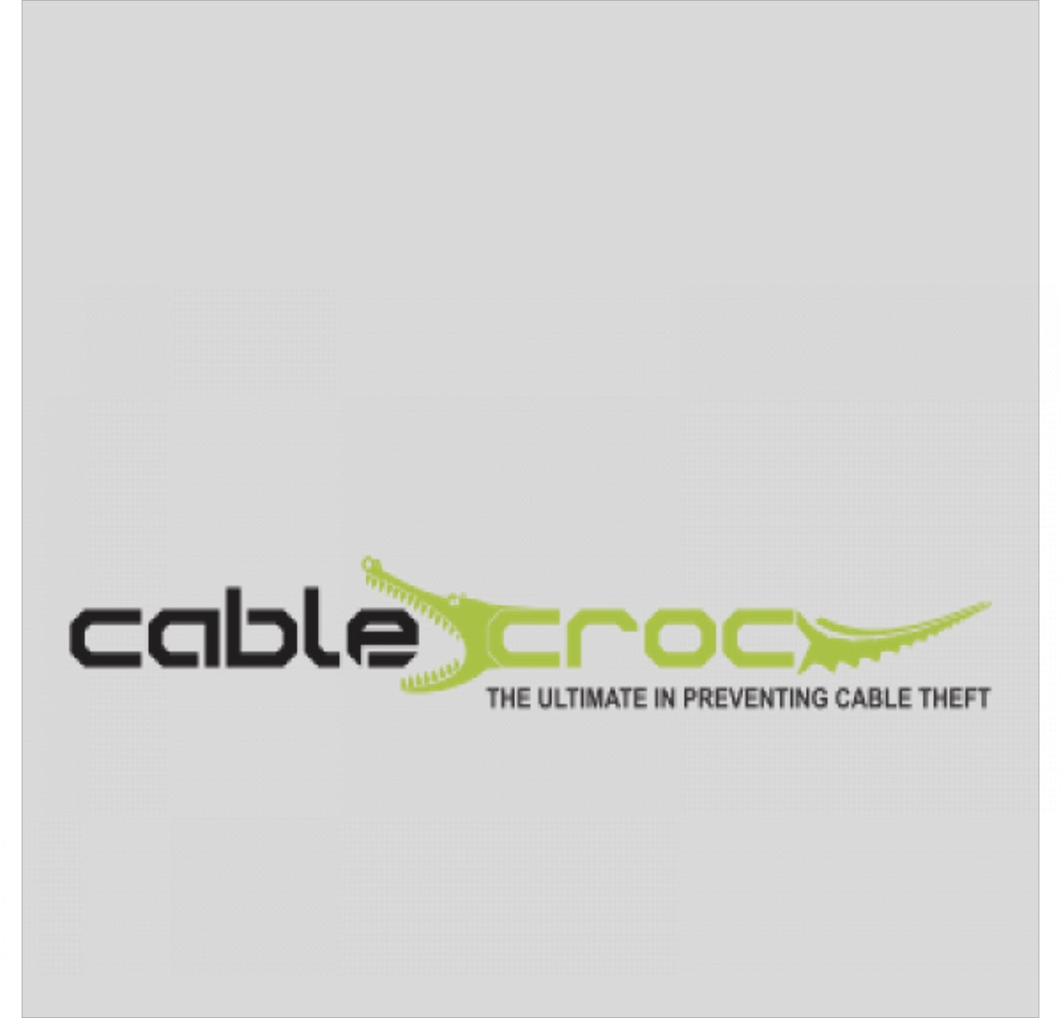 CABLE-CROC-RUGGED-CROC-is-designed-to-prevent-cable-theft-logo-trademark-image-black-green-on-grey