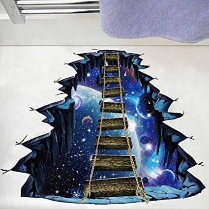 3D Wall or Floor Stickers - Outer Space Ladder