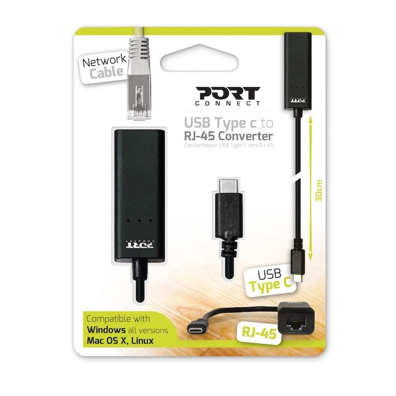 port-usb-type-c-to-rj45-5gbps-30cm-adapter---black-1-image