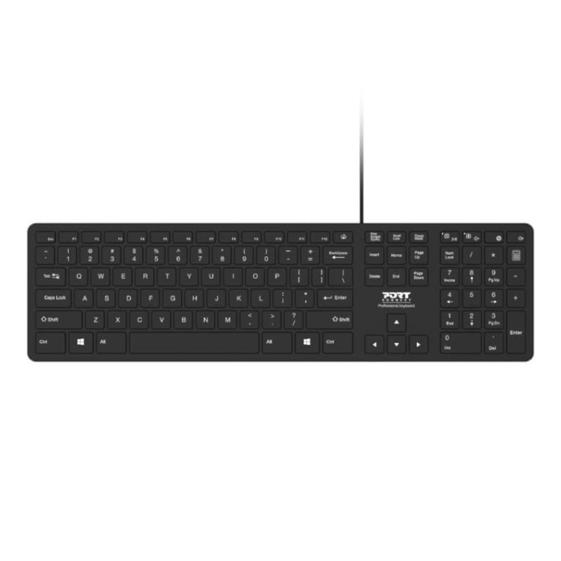 port-office-executive-low-profile-109key-wired-keyboard---black-1-image