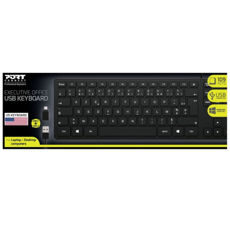port-office-executive-low-profile-109key-wired-keyboard---black-2-image