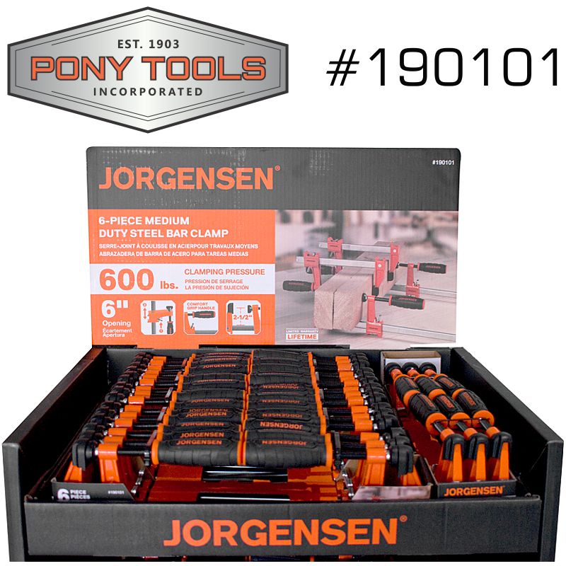 pony-jorgensen-6'-150mm-m/duty-6-pack-steel-bar-clamp-ac190101-4