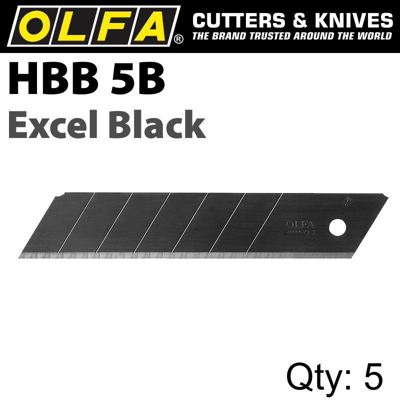 olfa-olfa-blades-excel-black-5pk-ultra-sharp-for-h1;-nh1;-xh1-cutters-25mm-bla-hbb-5b-1