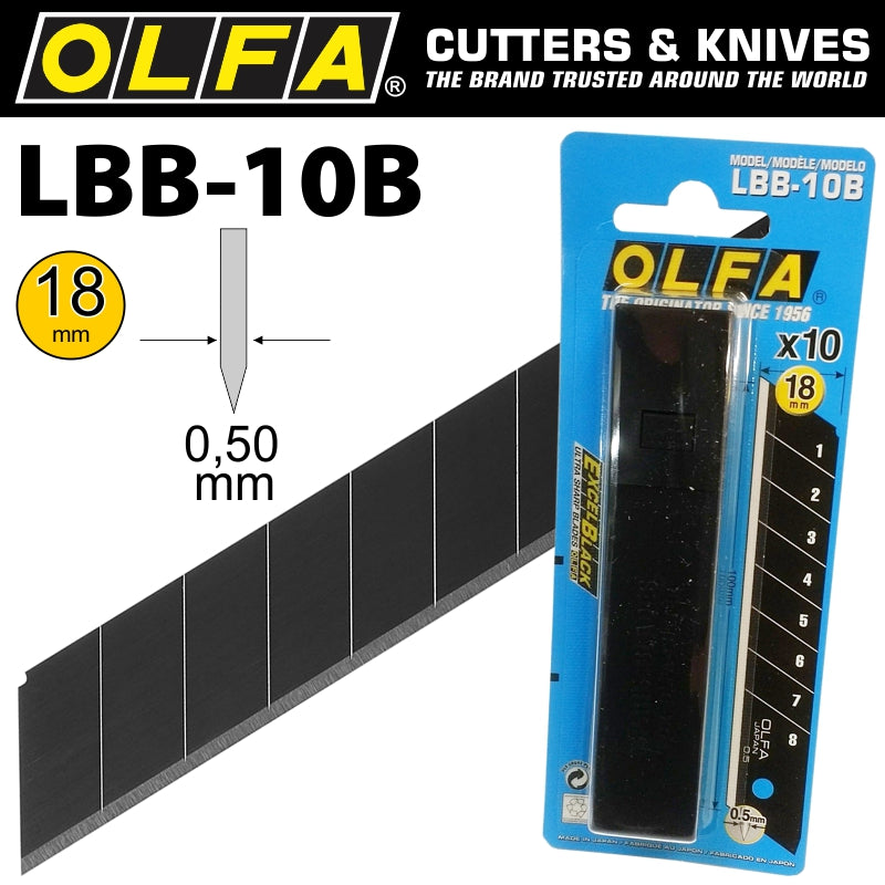olfa-olfa-blades-excel-black-10/pk-carded-ultra-sharp-18mm-bla-lbb10b-1