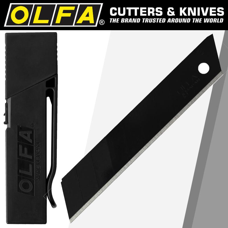 olfa-olfa-blades-excel-black-30/pk-carded-ultra-sharp-18mm-with-belt-clip-bla-lbb30b-2