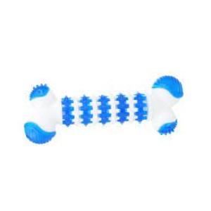 Durable Dog Toy Sensory Chew Bone - Blue & White - 4aPet