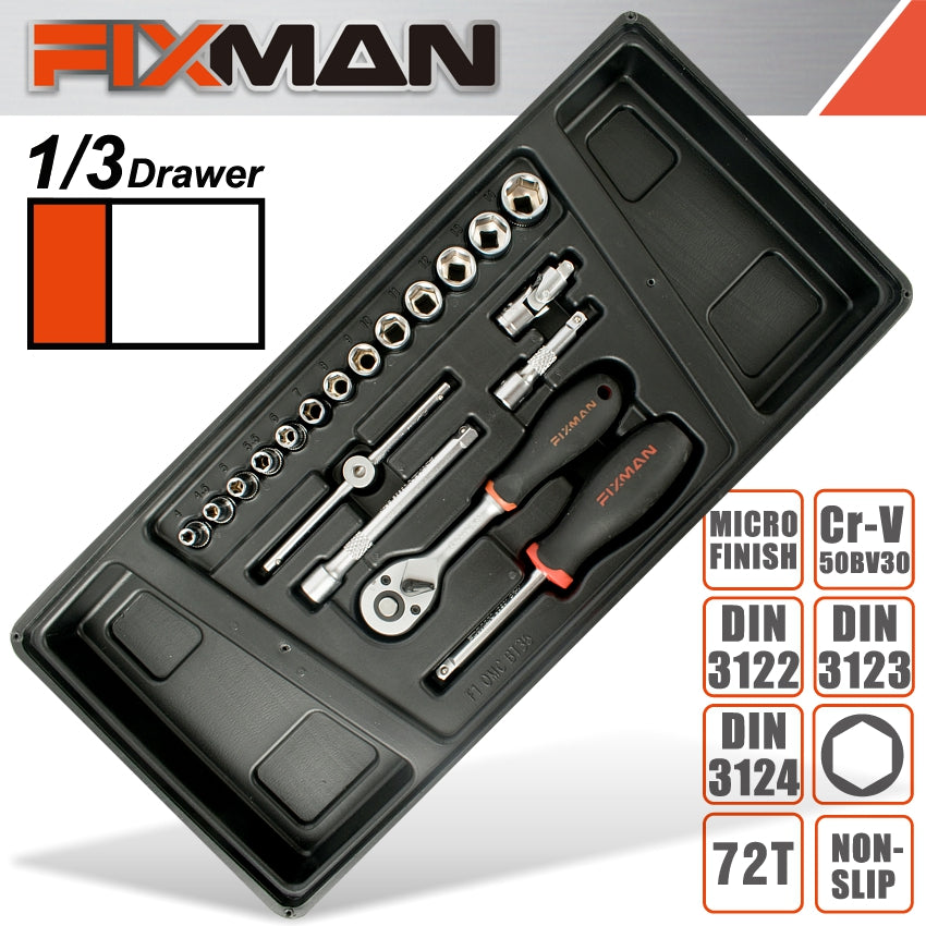 fixman-fixman-tray-19-piece-1/4'-drive-sockets-and-accessories-fix-f1bt35-1