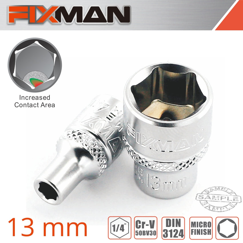 fixman-fixman-1/4'-drive-hex-socket-13mm-fix-h0112m-1