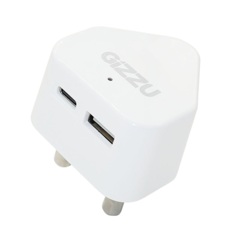 gizzu-wall-charger-type-c-20w|usb-sa-3-prong---white-1-image