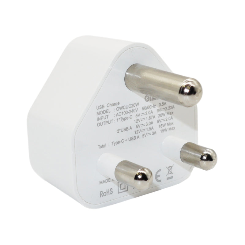 gizzu-wall-charger-type-c-20w|usb-sa-3-prong---white-3-image