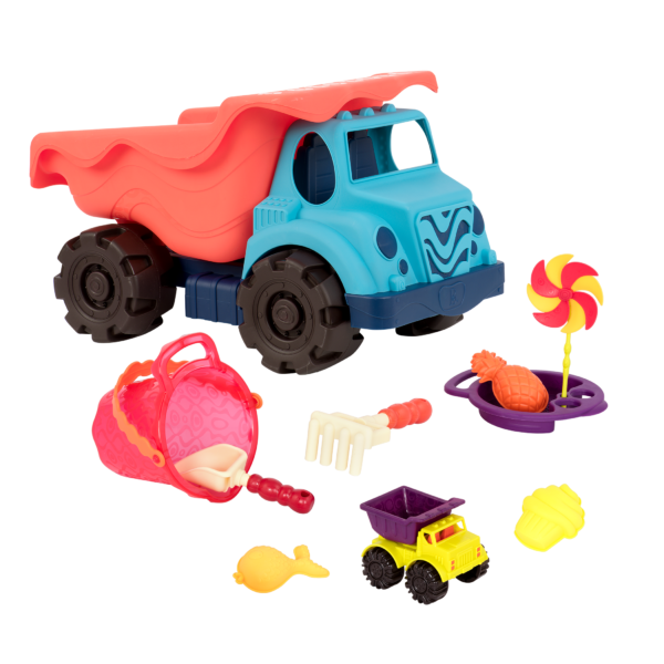 image-SA-LOT-B.-toys-Colossal-Cruiser-&-Sand-Ahoy!-20"-Truck-and-Medium-Bucket-Tomato_BX2258Z