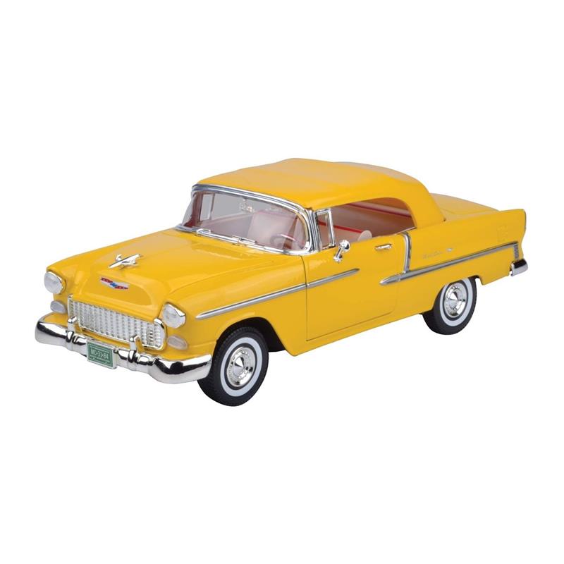 image-SA-LOT-Motormax-1:18-1955-Chevy-Bel-Air-(Convertible)-Yellow_MOT-73184TC-Yellow