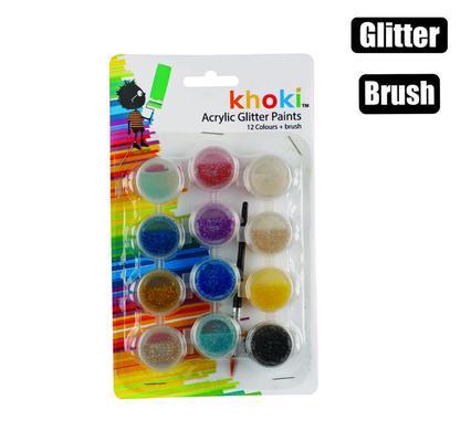 image-SA-LOT-Khoki-Acrylic-Glitter-Paints-12-Colours-+-Brush_079-000284