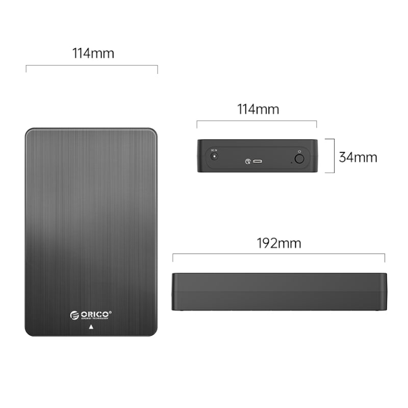orico-type-c-3.5-inch-hard-drive-enclosure-|-type-c-|-6gbps-|-3.5-inch-sata-hdd/-ssd-compatible-|-18tb-max-capacity-|-12v2a-power-supply-adapter-|-type-a-to-type-c-data-cable-|-1m-2-image