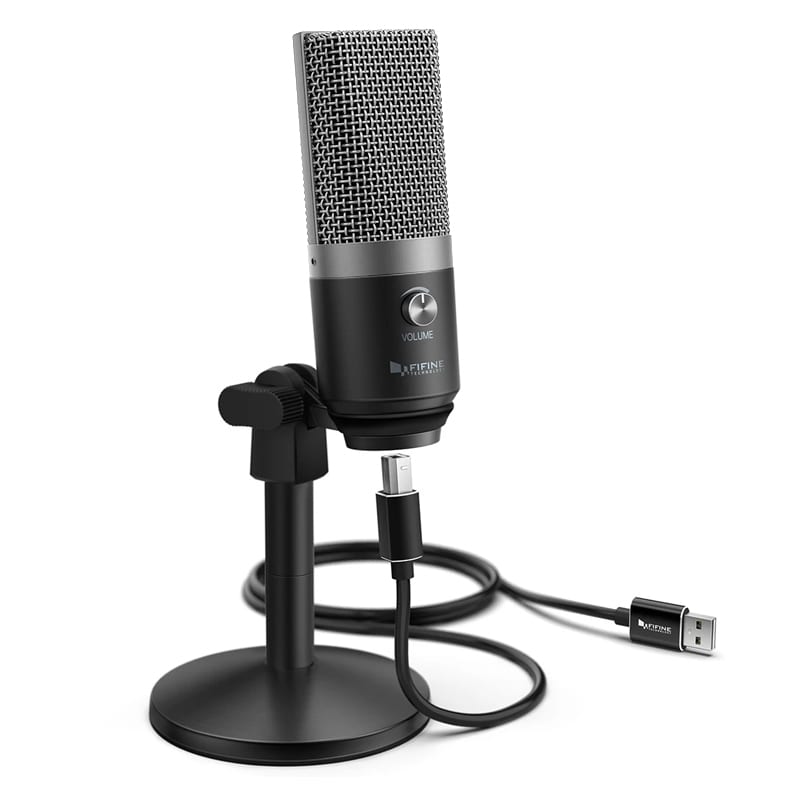 fifine-k670b-cardioid-usb-condensor-microphone-with-stand---black-1-image