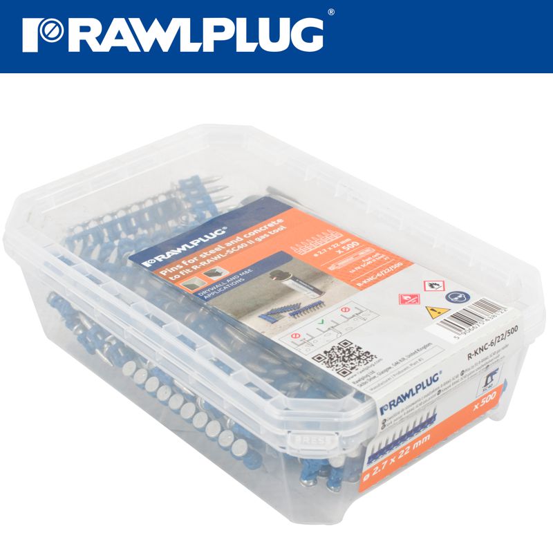 rawlplug-pins-for-concrete-2.7mmx22mm-x500-per-box-+-1-fuel-cell-raw-r-knc-6-22-500-3