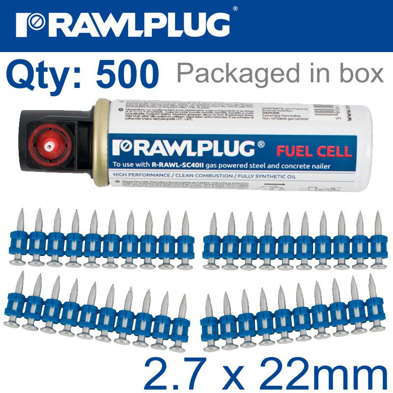 rawlplug-pins-for-concrete-2.7mmx22mm-x500-per-box-+-1-fuel-cell-raw-r-knc-6-22-500-1