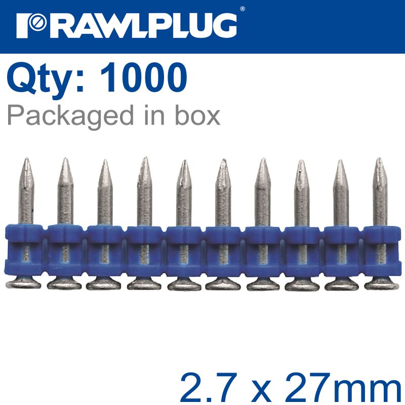 rawlplug-pins-for-concrete-2.7mmx27mm-x1000-per-box-+-1-fuel-cell-raw-r-knc-6-27-1
