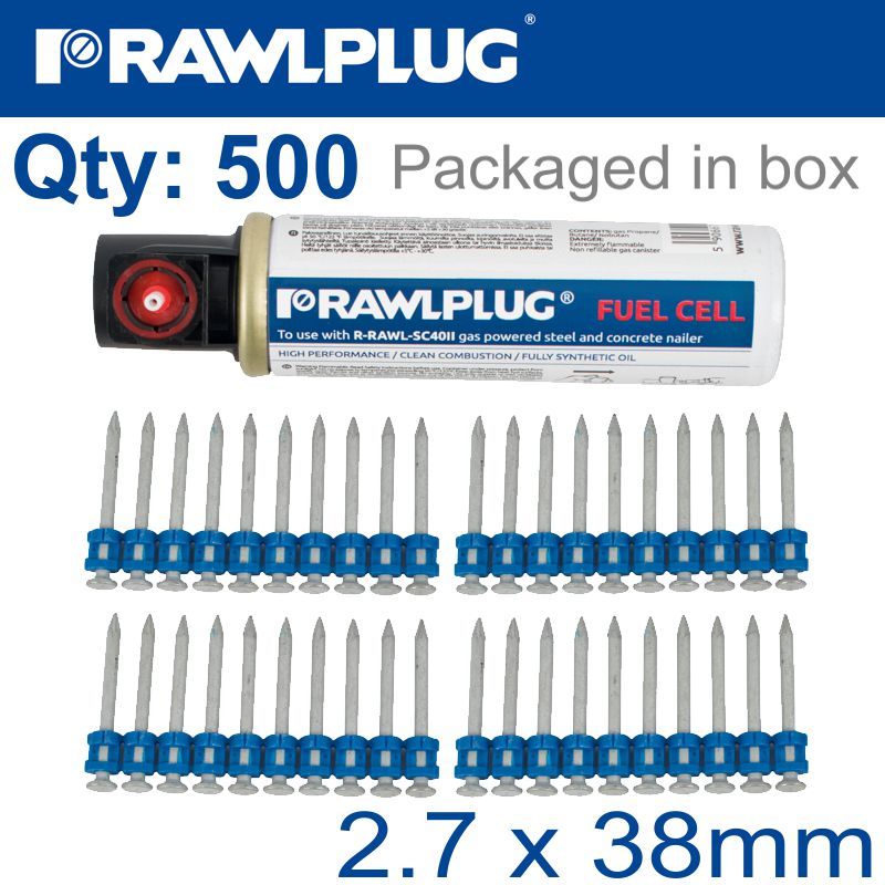 rawlplug-pins-for-concrete-2.7mmx38mm-x500-per-box-+-1-fuel-cell-raw-r-knc-6-38-500-1