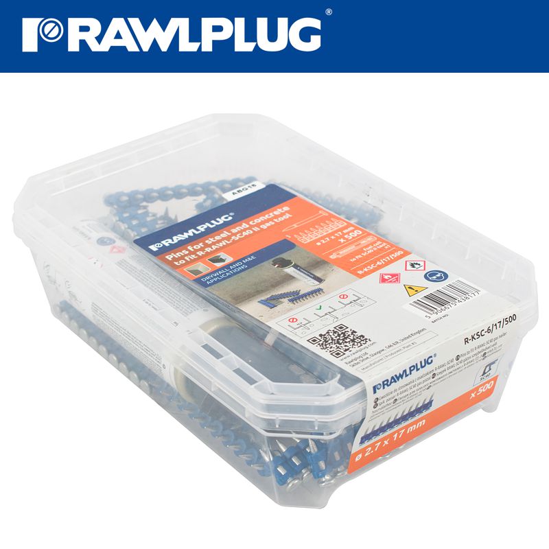 rawlplug-pins-for-concrete-2.7mmx17mm-x500-per-box-+-1-fuel-cell-raw-r-ksc-6-17-500-3
