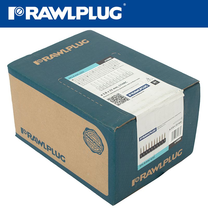 rawlplug-plastic-collated-pins-for-concrete-2.7mmx22mm-x1000-per-strip-raw-spg-r-knc-6-22-3