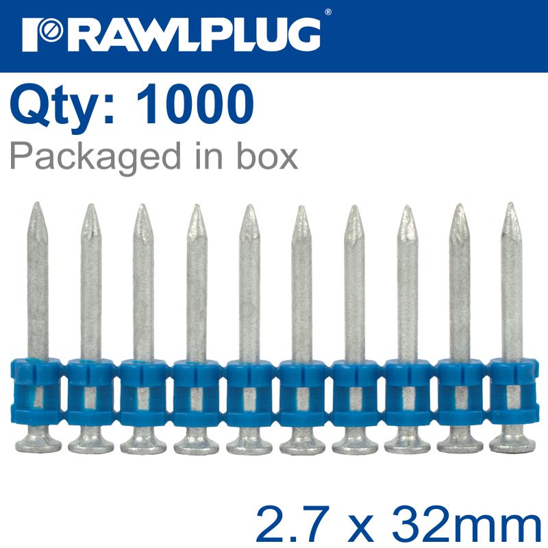 rawlplug-plastic-collated-pins-for-concrete-2.7mmx32mm-x1000-per-strip-raw-spg-r-knc-6-32-2