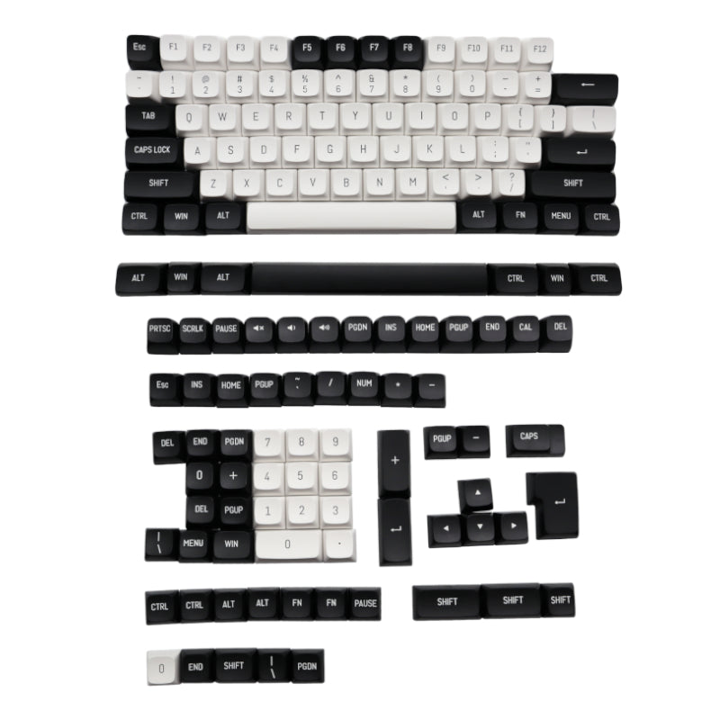 redragon-keycaps-black-and-white-pbt-150key-set-1-image