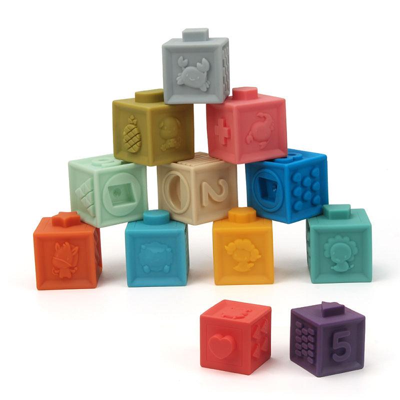 Soft Rubber Stacking & Building Number Blocks - 4aKid