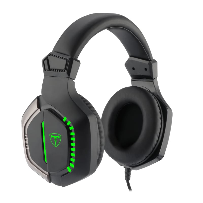t-dagger-eiger-2-x-3.5mm-(mic-and-headset)-+-usb-(power-only)-|mute-+-volume-buttons|green-backlighting-over-ear-gaming-headset---black-2-image