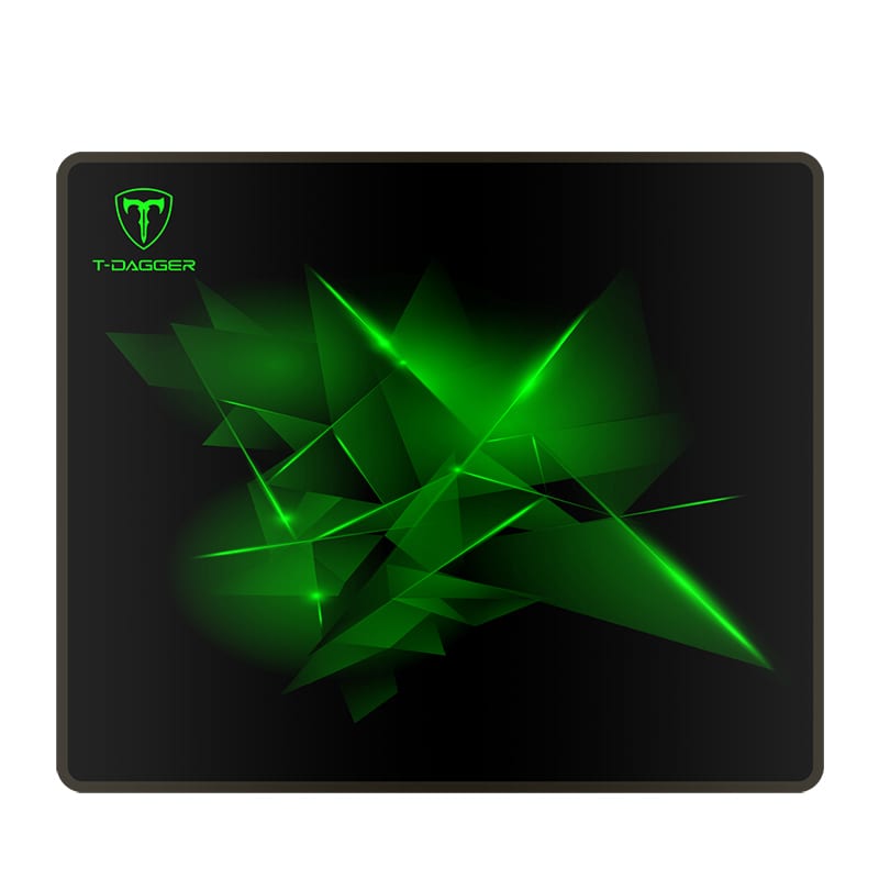 t-dagger-geometry-medium-size-360mm-x-300mm-x-3mm|speed-design|printed-gaming-mouse-pad-black-and-green-9-image