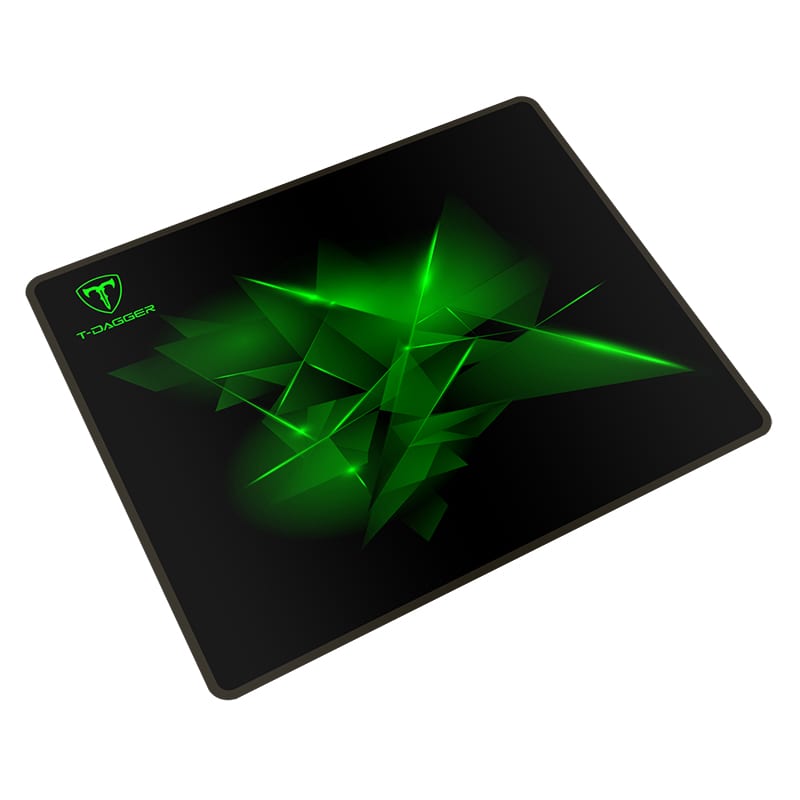 t-dagger-geometry-medium-size-360mm-x-300mm-x-3mm|speed-design|printed-gaming-mouse-pad-black-and-green-8-image