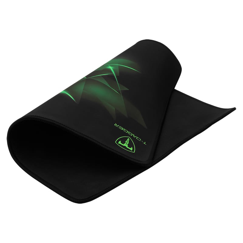 t-dagger-geometry-medium-size-360mm-x-300mm-x-3mm|speed-design|printed-gaming-mouse-pad-black-and-green-5-image