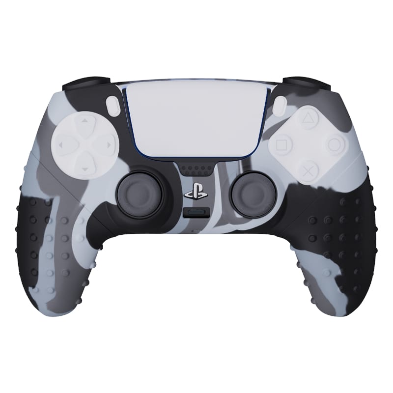 sparkfox-playstation-5-silicone-fps-grip-pack-skin-and-thumb-caps---camo-grey-2-image