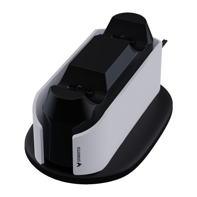sparkfox-playstation-5-design-dual-charging-dock---white/black-1-image