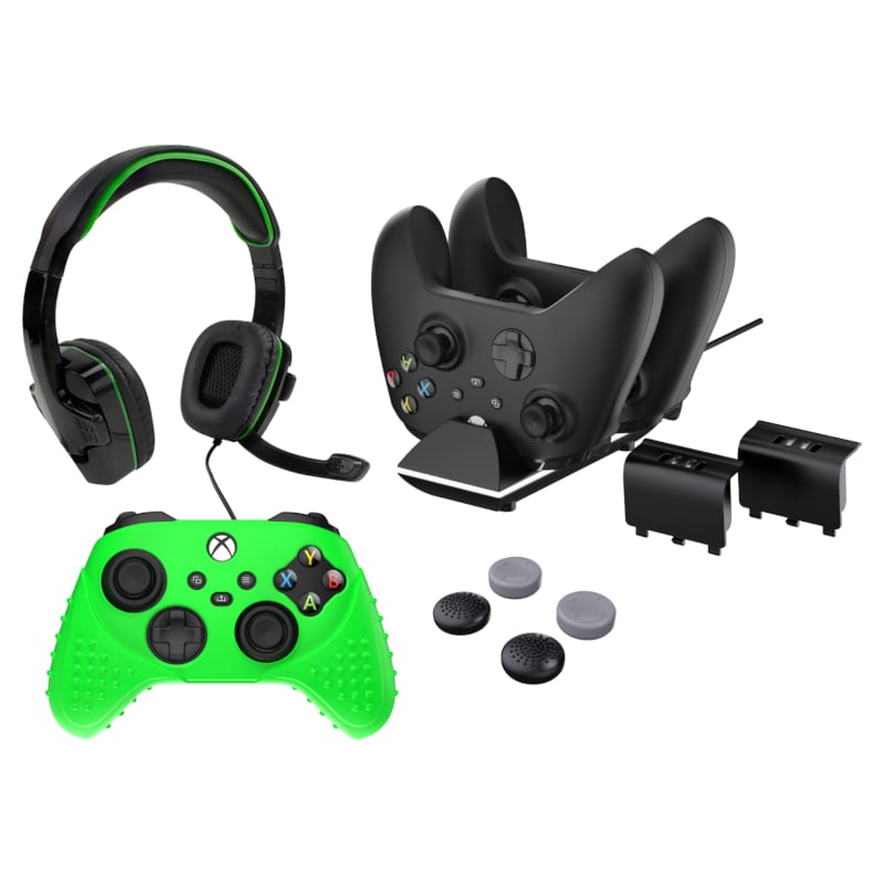 sparkfox-xbox-series-x-combo-gamer-pack-with-headset|grip-pack|controller-skin|charging-dock|2-x-batteries-1-image