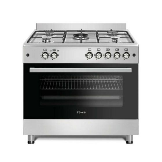 ferre-f9s50g2.hi-900mm-stainless-steel-5-burner-with-wok-gas-freestanding-oven