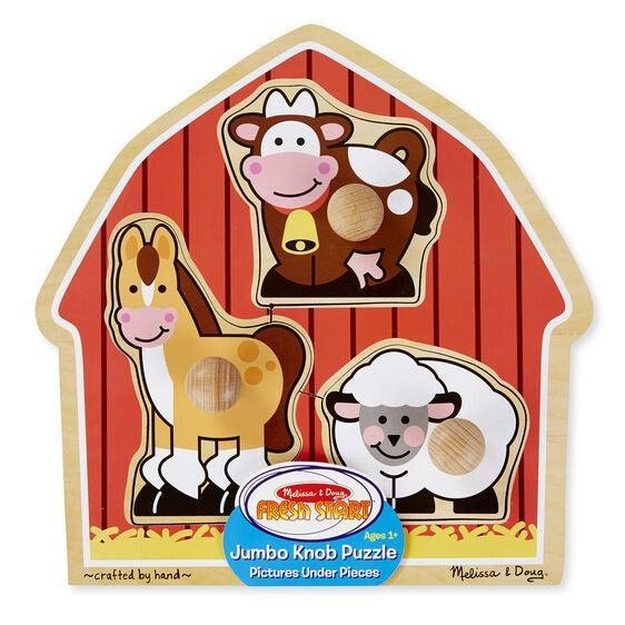 Melissa & Doug - Barnyard Animals Jumbo Knob Puzzle (Pre-Order)